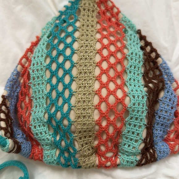 Luli Fama Swimwear Bikini (SIZE: L, LARGE) Triangle Top + Side Tie Bottom - Picture 2 of 6